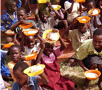 Group of school children with teachers after Breedlove fundraising campaign.