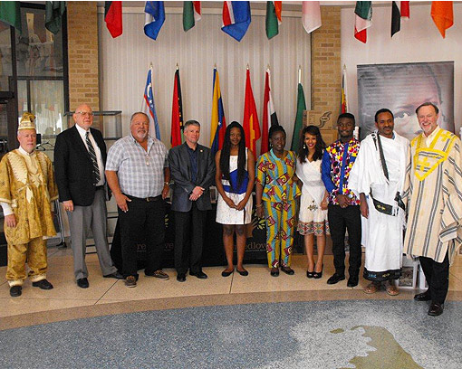 AfriCook Competition Winners in the Hall of Nations at Texas Tech University